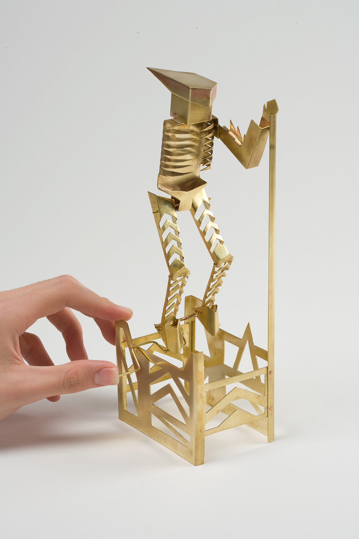 brass metals metal fine art jewelry sculpture precious metals STEAMPUNK robot automaton