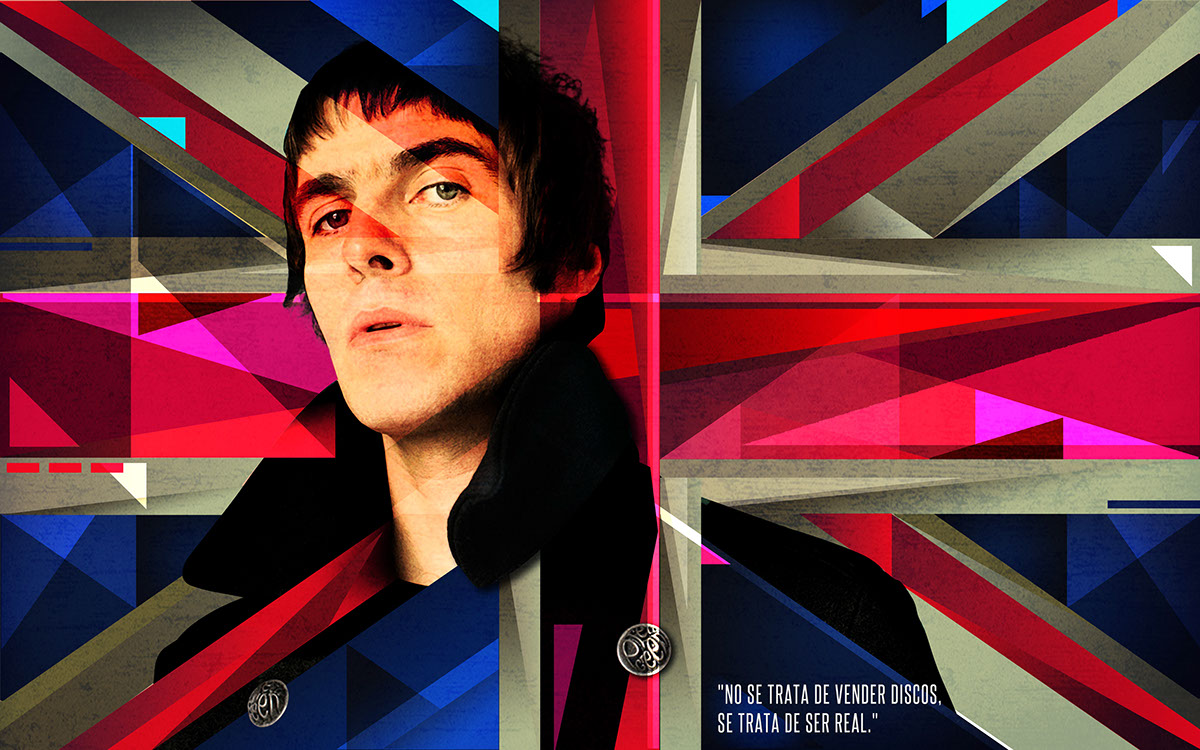 british design photoshop color liam gallagher music star