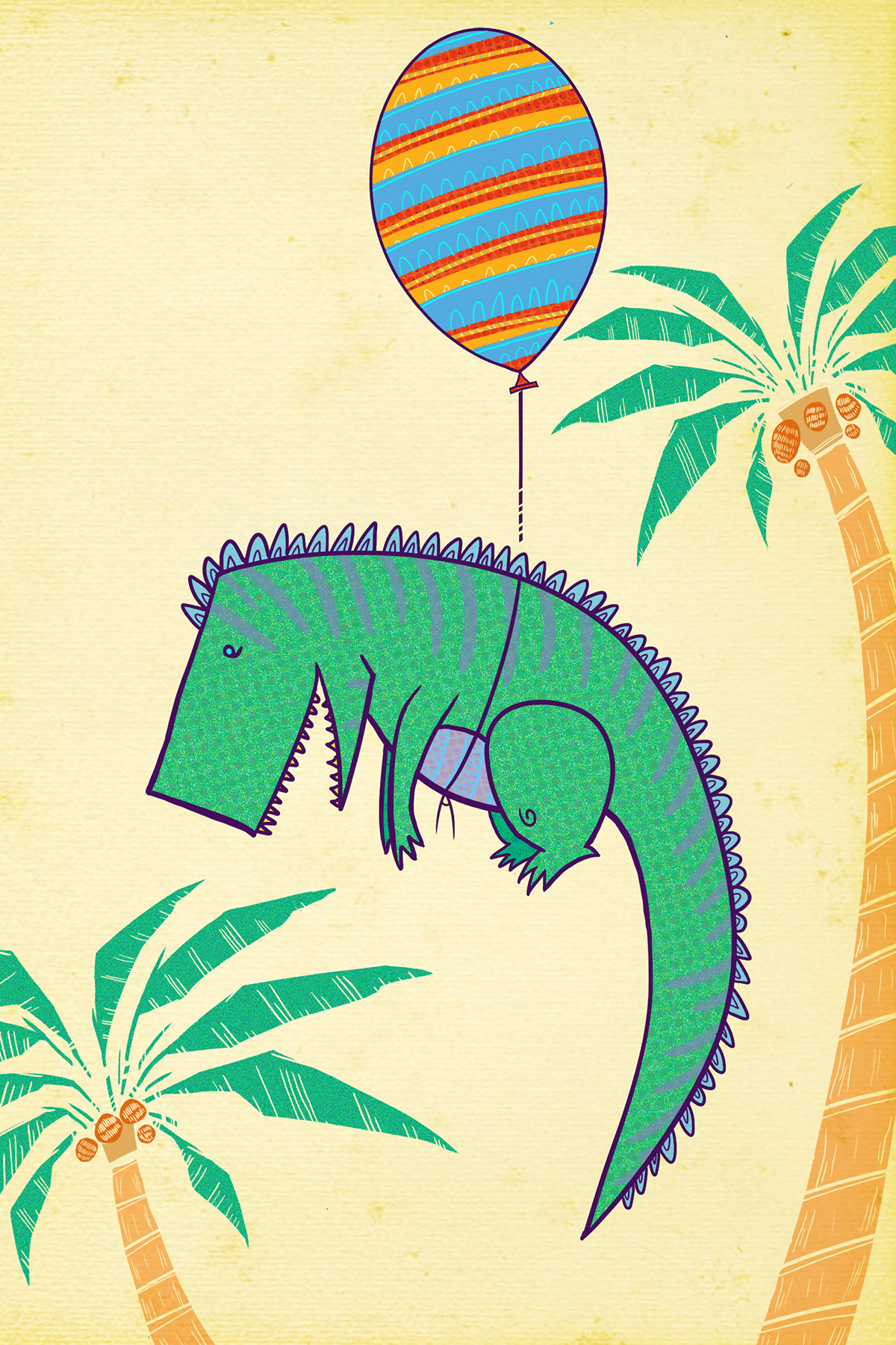 Dinosaur  balloon Birthday  stuff  Tropical 