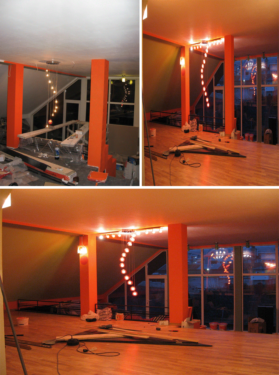 Loft Renovation  shelf design  lighting  composition 
