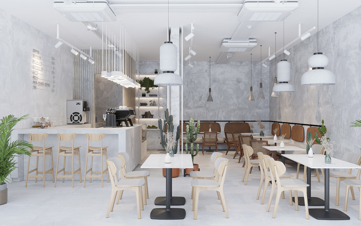 cafe Coffee coffee shop concrete espresso Exposed Concrete light minimalist specialtycoffee terrazo
