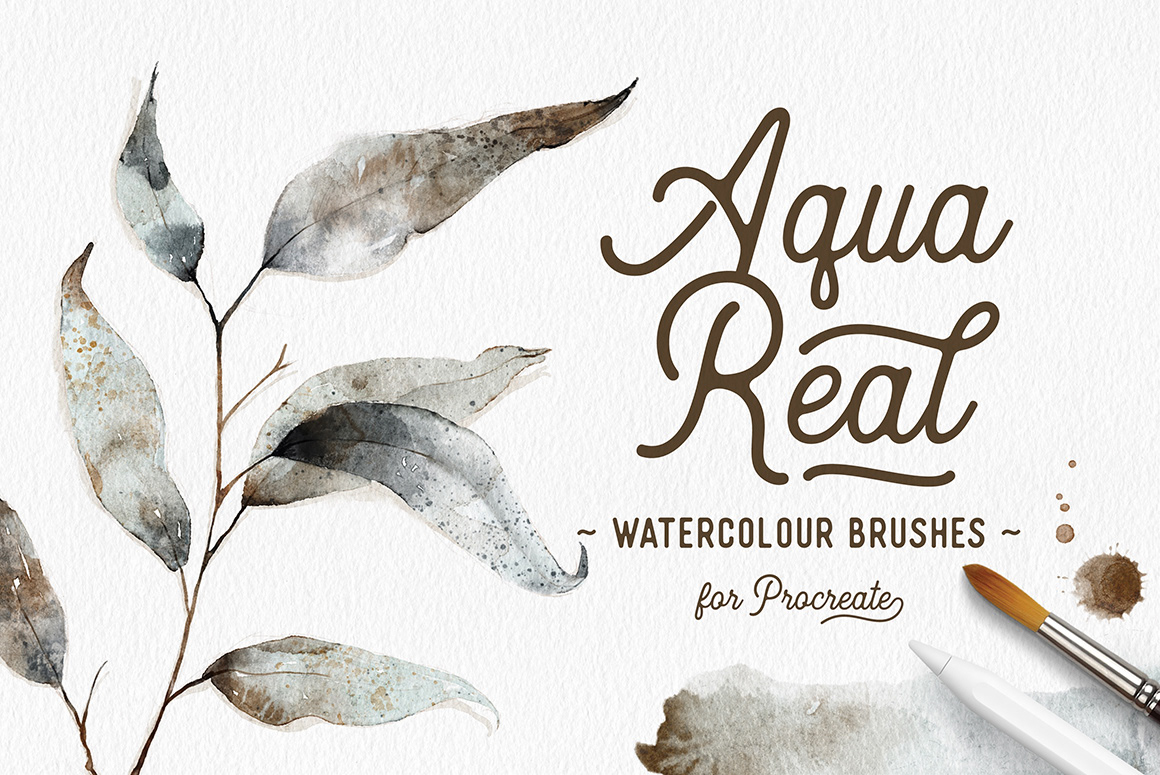add ons aqua brushes effects kits painting   Procreate realistic set watercolor