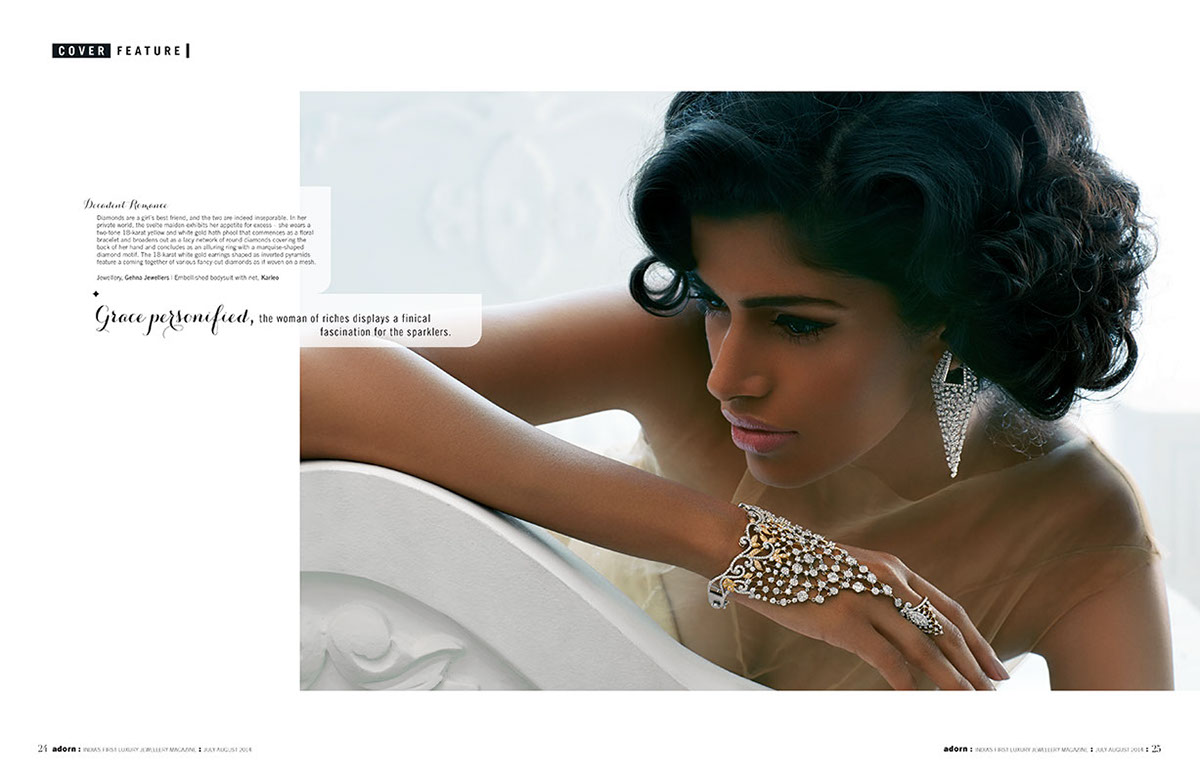 jewelry editorial cover boudoir diamonds Classic India
