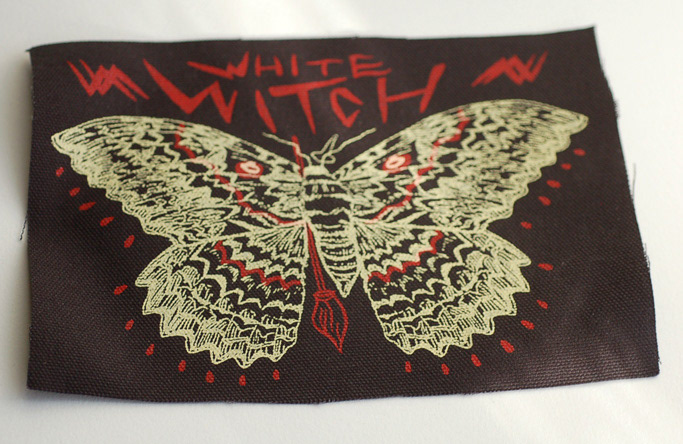bees Insects maggots moth beetle screen print silkscreen red cream patches black