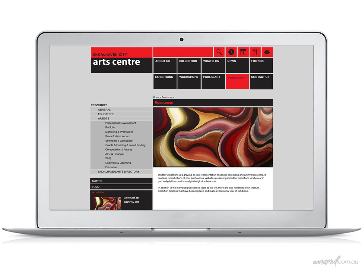 Arts Centre website