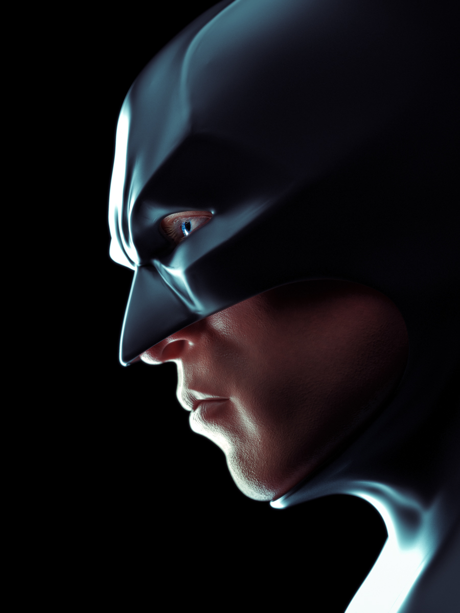 3D CG realistic portrait batman bat Bruce Wayne photorealistic Vrayforc4d