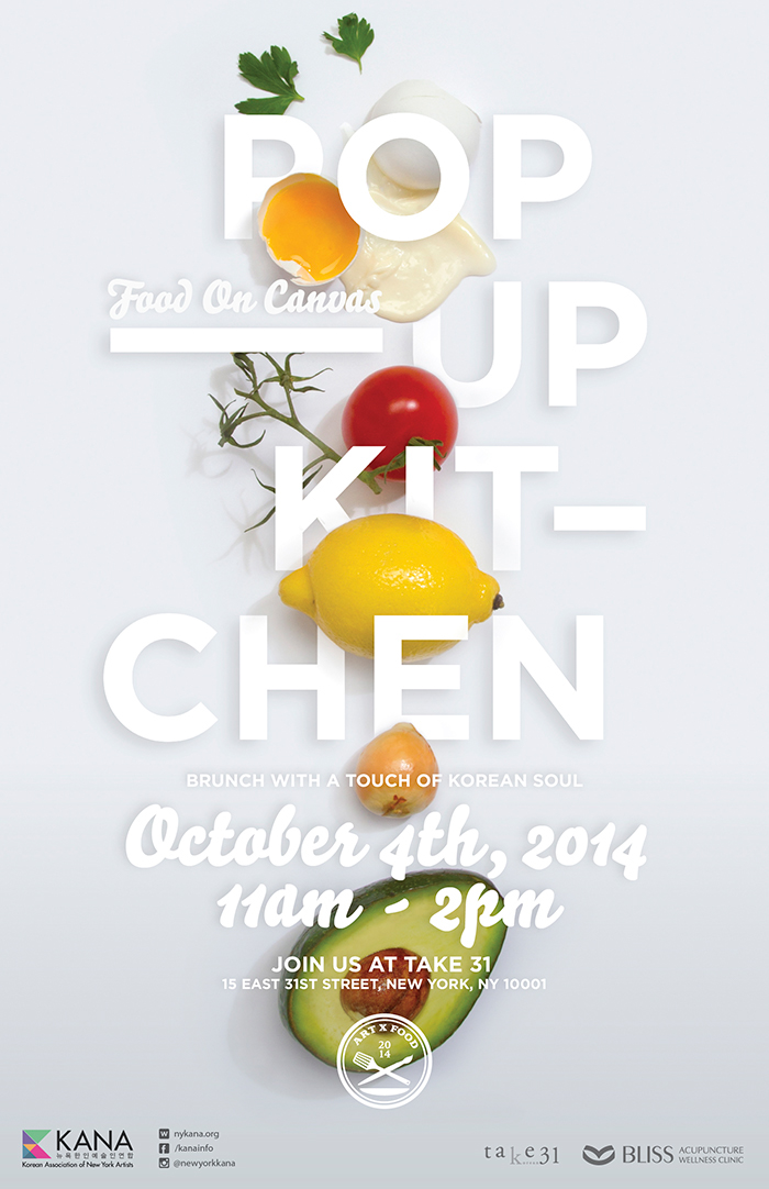 Popup kitchen Events Food  Culinary arts Kana poster