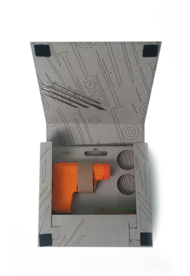 Gun toy packaging toy design laser