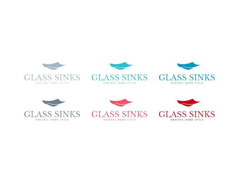logo sinks glass water