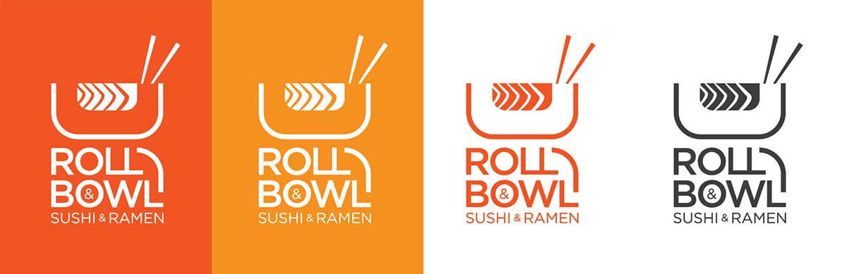 Sushi ramen logo poster posters grassroots Sake roll and bowl roll & bowl roll&bowl
