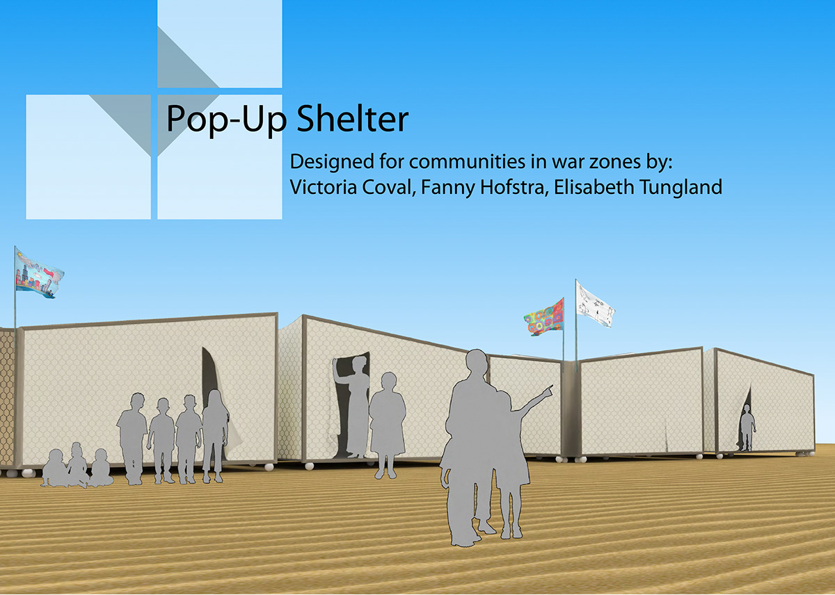 shelter Syria war torn pop-up modular Comunity