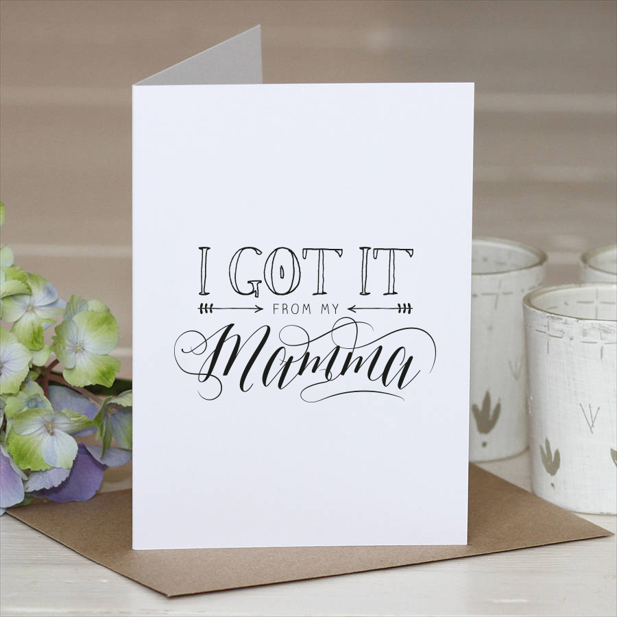 typographic cards cards Lyrics mothers day Mothers DayCards valentines day Relationship Cards Pun Card