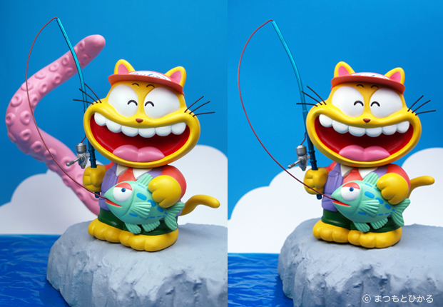 ILLUSTRATION  sculpture clay figurine doll Cat sea fishing neko cat illustration