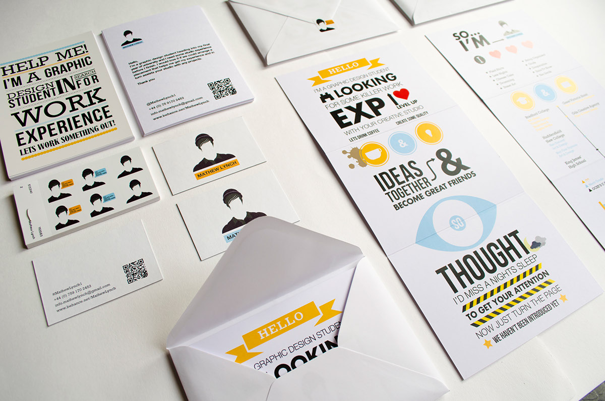 brand identity logo Self Promo Self Promotion packages infographic resume Business Cards moo luxe type CV promo personal branding Brand you querky stickers branding materials