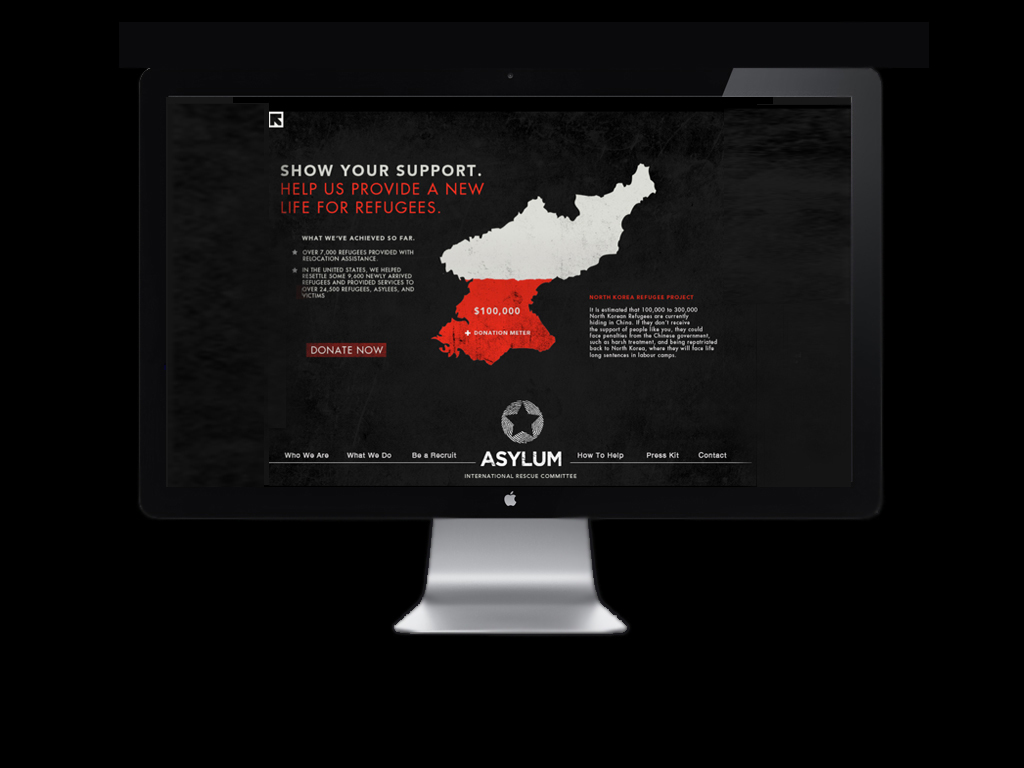 Layout print  brochure non profit Capital campaign north korea Refugees Print campaign