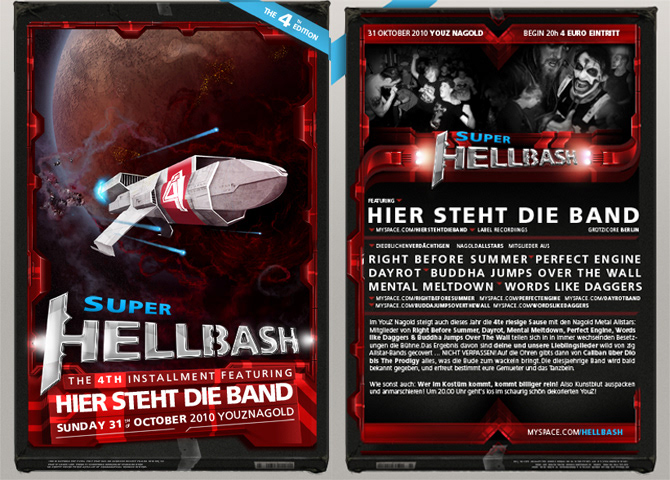 night Space  fERs thefers flyers flyer poster hell bash photoshop