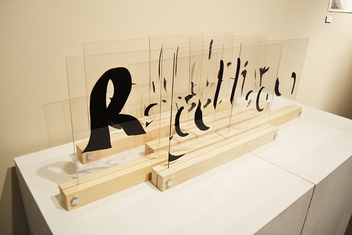 Research Driven Design Plexi & Wood Sculptural Typography