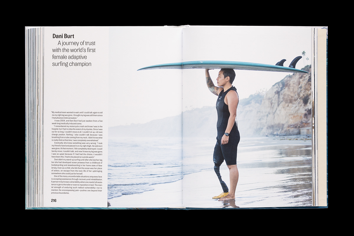 blue book editorial editorial design  Layout Ocean sport surfing typography   woman