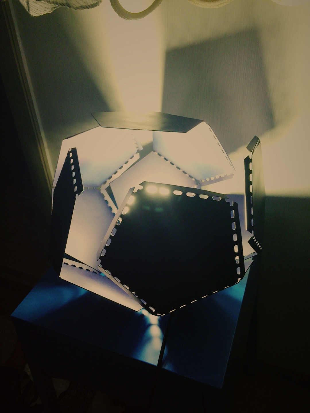 pentagon folding Lamp lighting lampe origami 