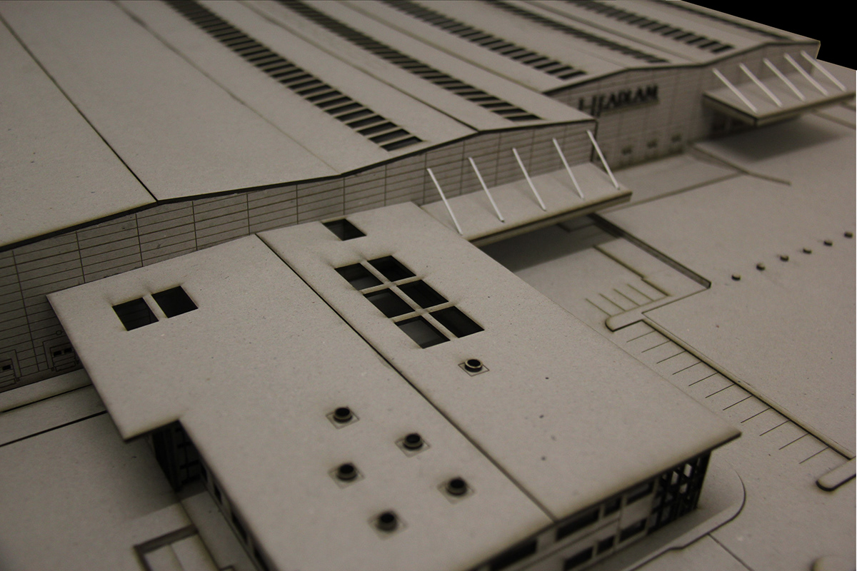 model greyboard warehouse laser cut Proposal scale