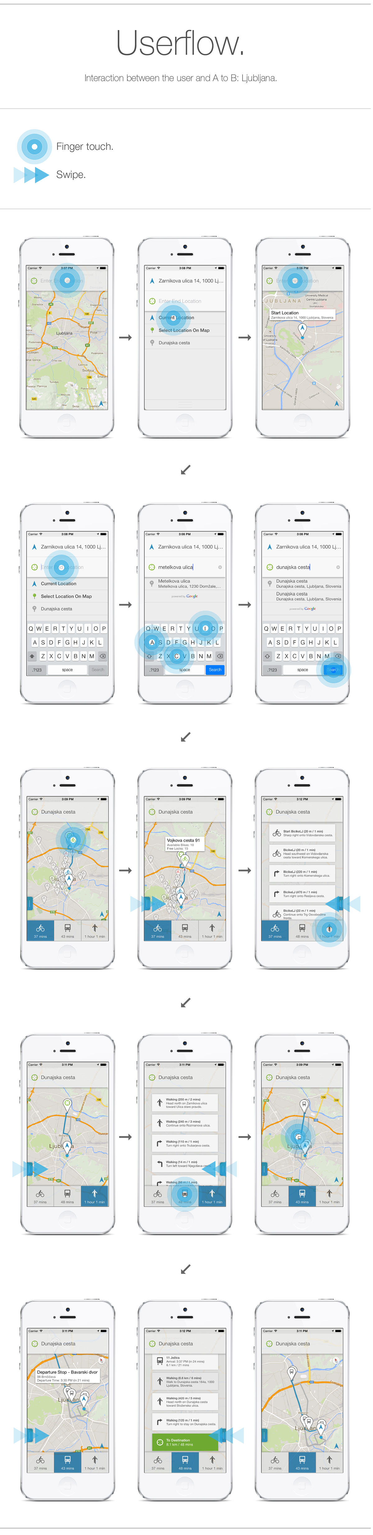 A do B: ljubljana A to B: ios7 ios Mobile app iphone app LPP UX  Sustainable Design public transport sustainable transport  green city ecological