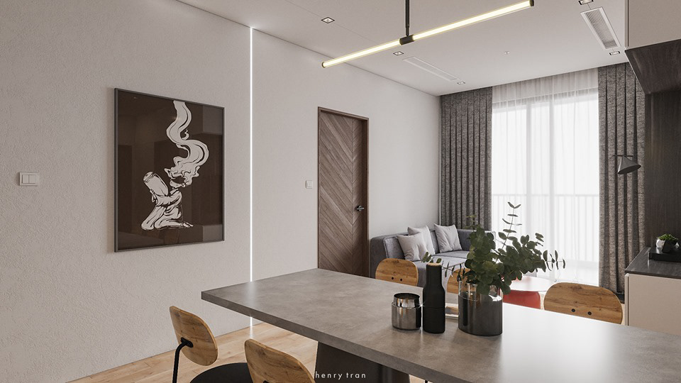 interior design  apartment modern living room kitchen bedroom Render visualization architecture design