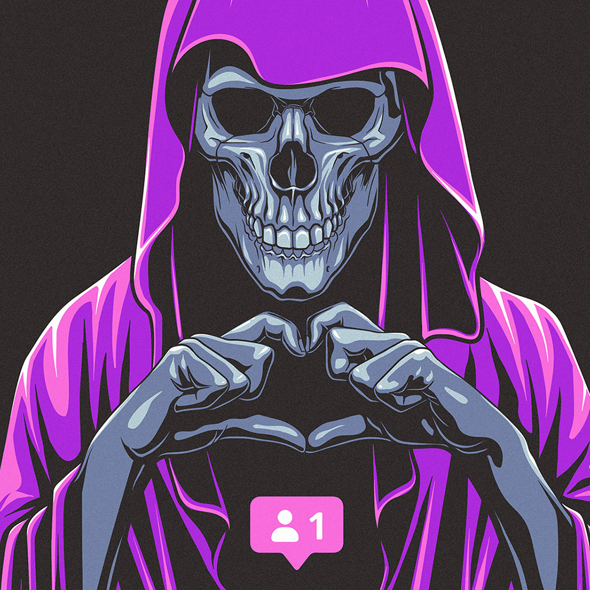 skull Skull art grim reaper reaper skeleton Digital Art  ILLUSTRATION  Graphic Designer Tshirt Design vector