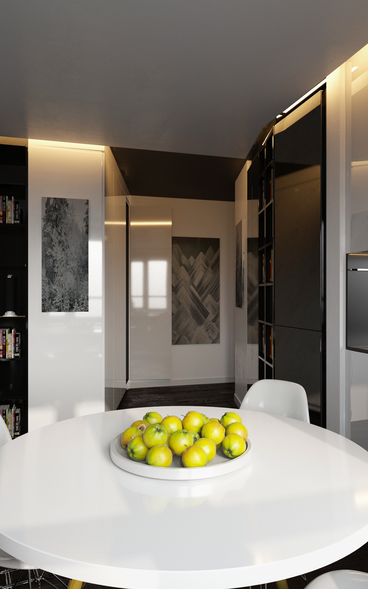 corona 3dsmax 3d art apples kitchen Interior
