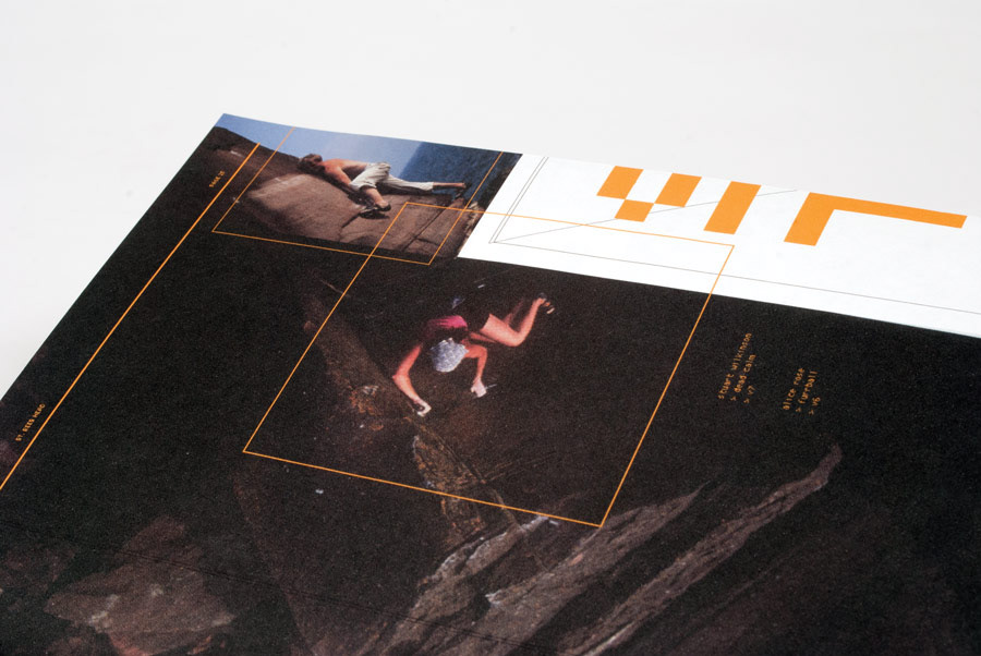 identity brand magazine orange print printed book type bouldering climbing