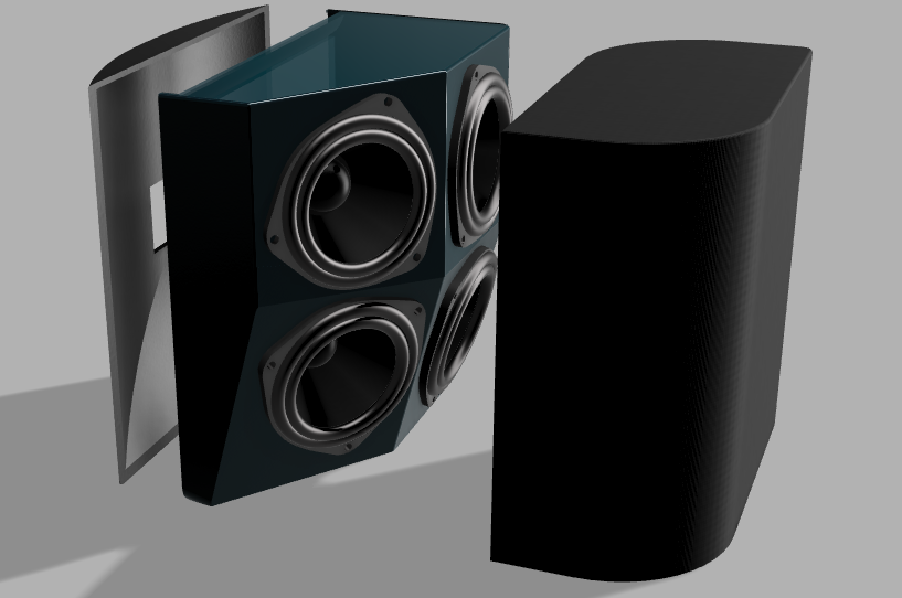Audio Autodesk 360 rendering designer Digital Art  graphic design  loudspeaker music Project 3D speaker