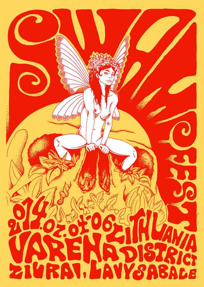swamp swampfest fairy skull psychodelic fest lithuania poster