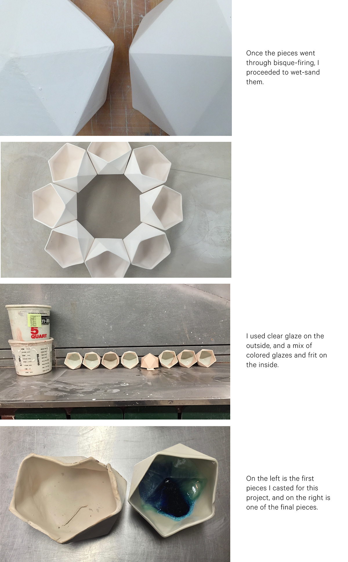 ceramics  slip-cast porcelain glaze