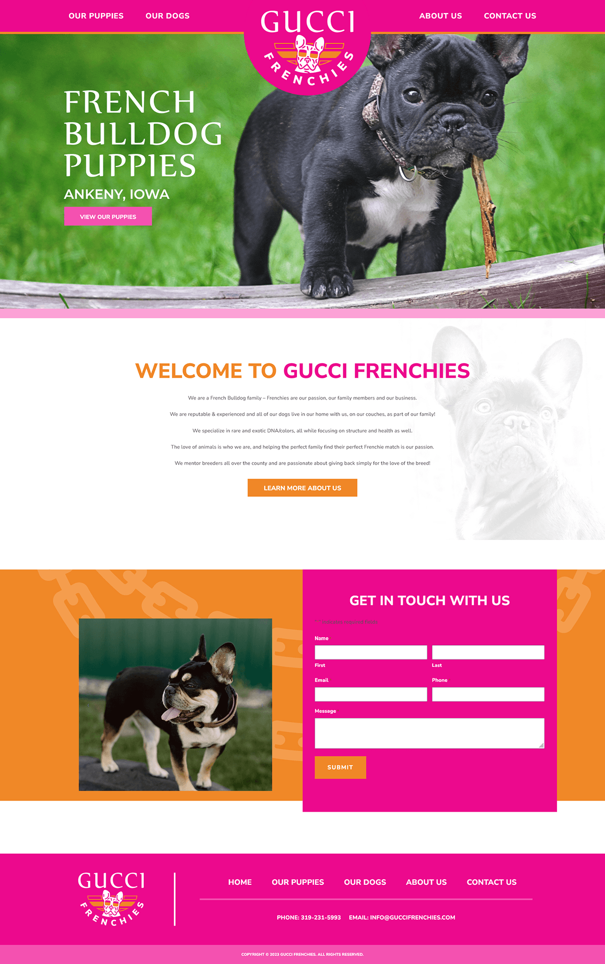 Frenchie puppy Dog Logo gucci designer logo bulldog dog breed French Bulldog