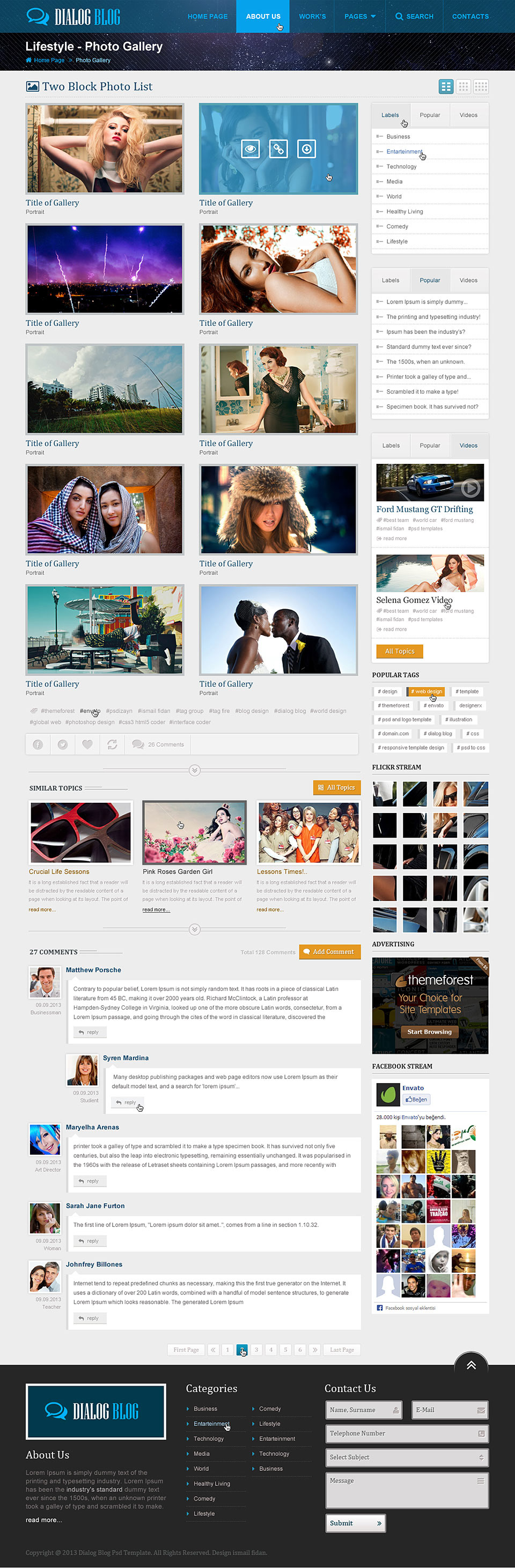 blog template personal site template professional blog template