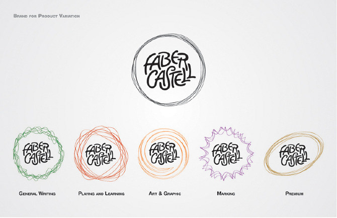 Logo Design pencil identity artists tools faber-castell