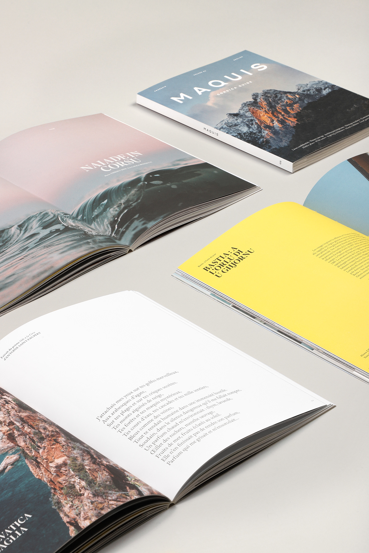 book design corsica cover editorial design  Layout magazine Photography  print publication typography  