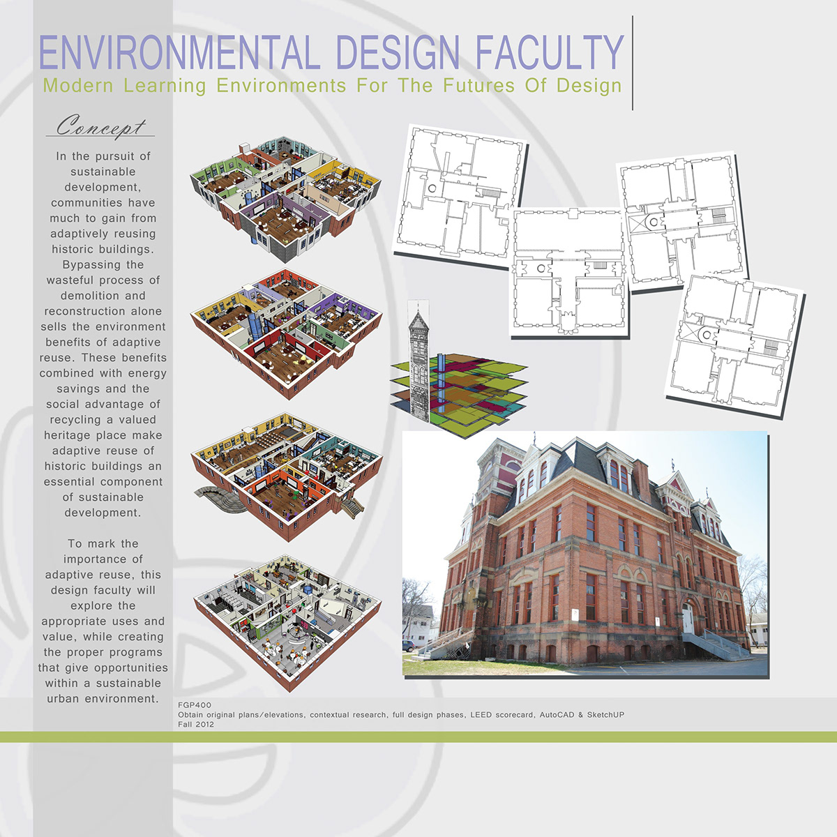 adaptive reuse contextual research education facility existing building environmental design