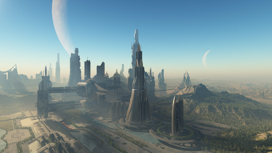 Scifi science fiction Game Art 2D 3D futuristic Environment design Matte Painting storytelling   scenery