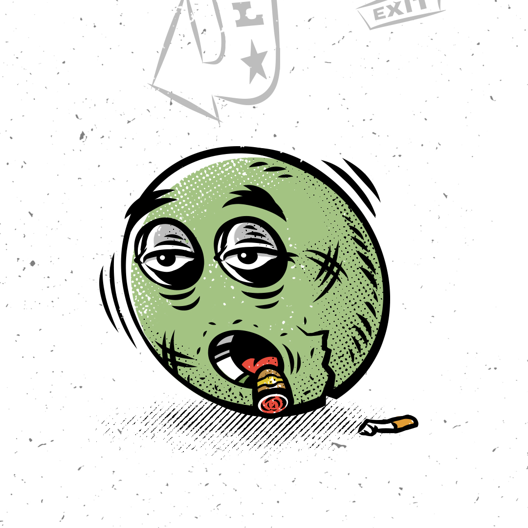 ILLUSTRATION  KOOKS halftone weirdos adobe draw adobe illustrator texture bowling pin bowling ball alley