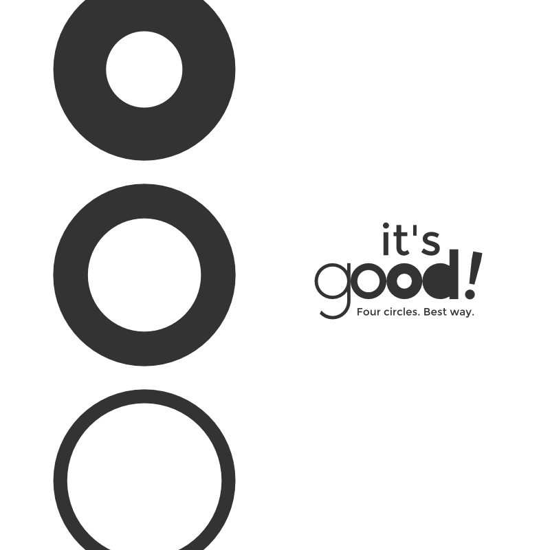 it's good Good Food  circle logo brand simple