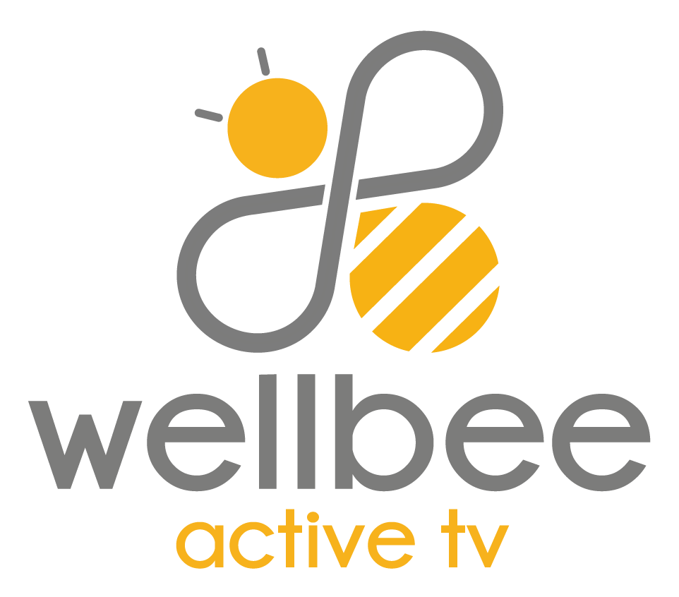 Heath & Fitness app Gadget wellbeing television exercise bees poster flyer box logo Wristband tracking motivation simple