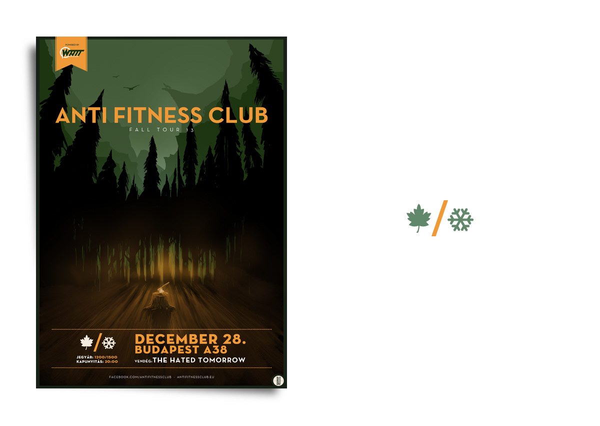 anti fitness club flyer poster Fall tour bj bj graphics bjgraphics footprints AFC