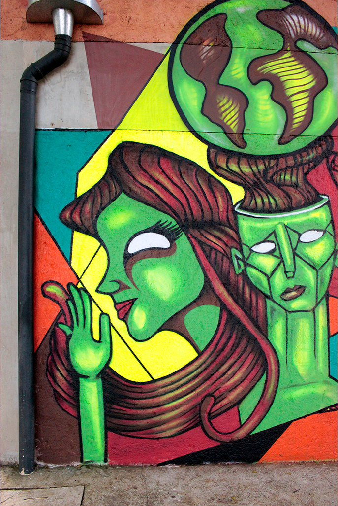 grafite arte natureza tecnologia facamp TCC arteurbana artederua streetart colorfull paint wall spray mtncolors Cores