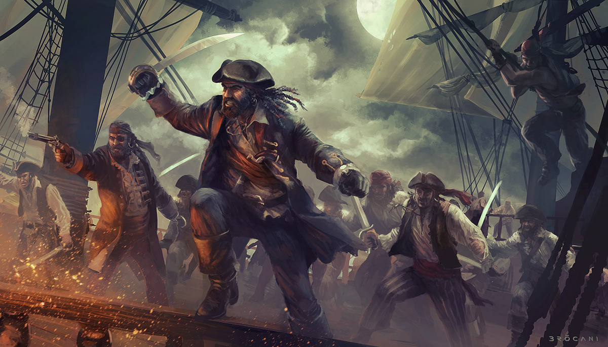 pirates digital painting