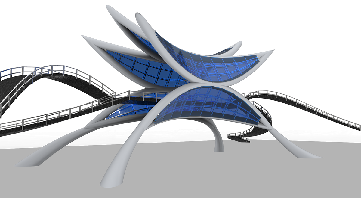 revit parametrics bridge canopy