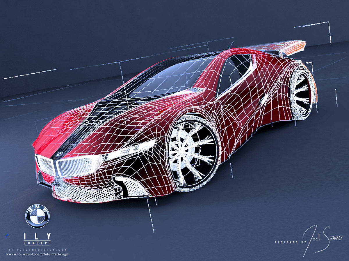 BMW automobile concept car salon automobile bmw 2012 SENNI SENNI MED futurmedesign automotive   3D 3ds max vray modeling Render