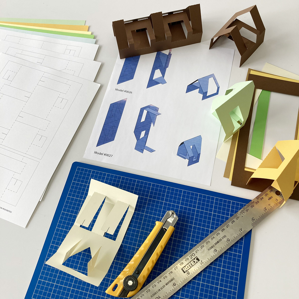 architecture DIY handmade kirigami Miniature paper Paper Architecture paper art papercraft papercut