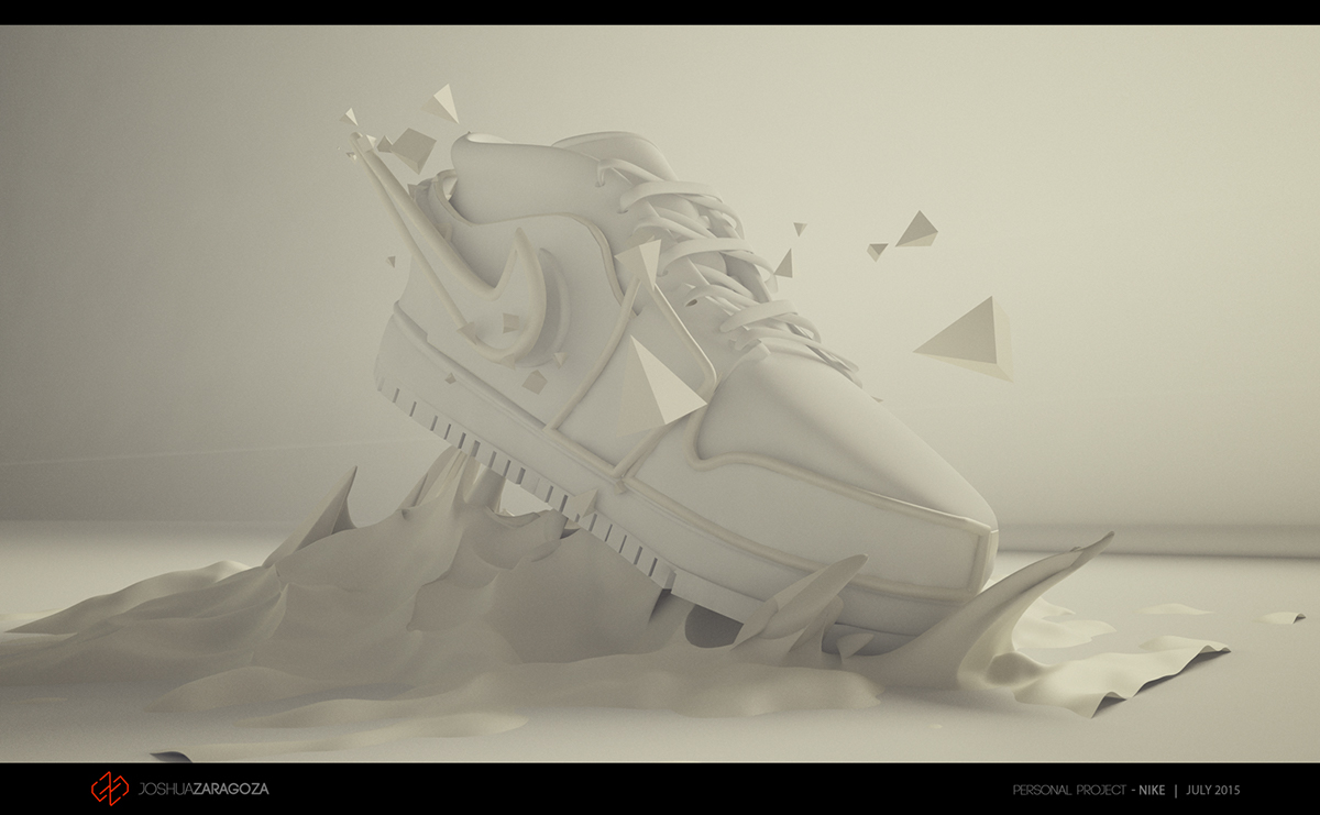 Nike shoes experiment 3D sports jordan air cinema 4d