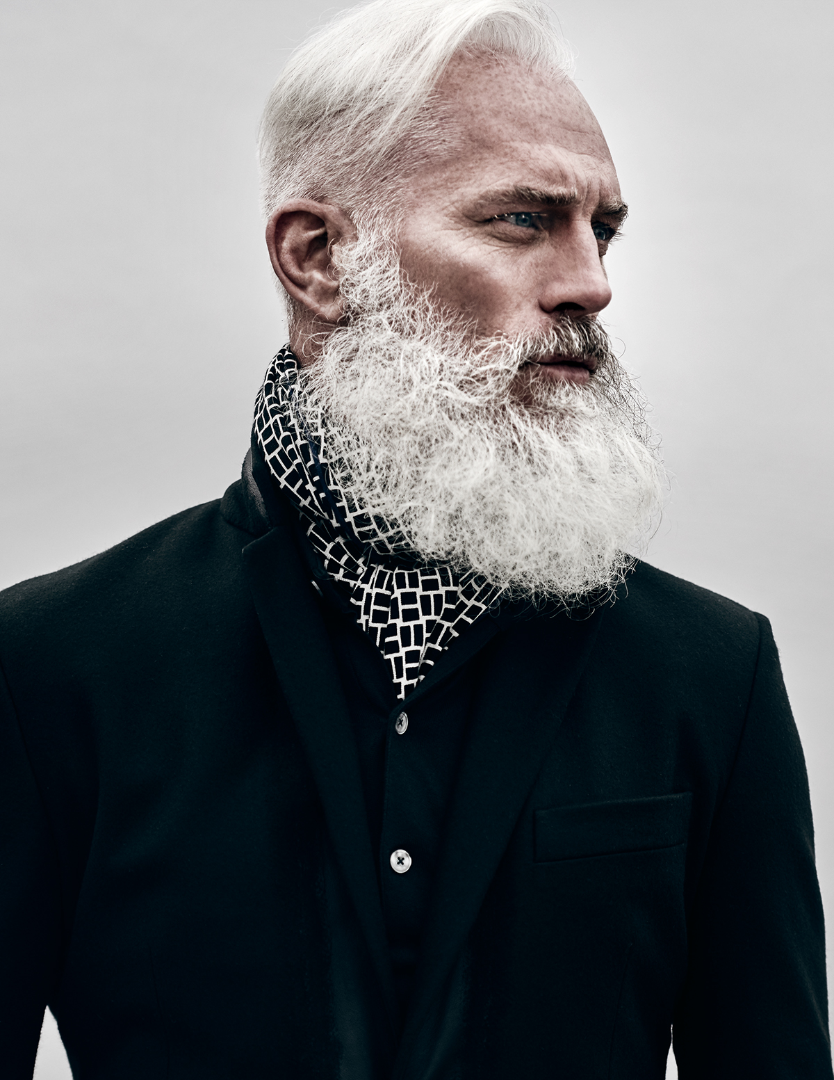 dark Paul Mason timeless hauntingly beautiful portrait beard b&w