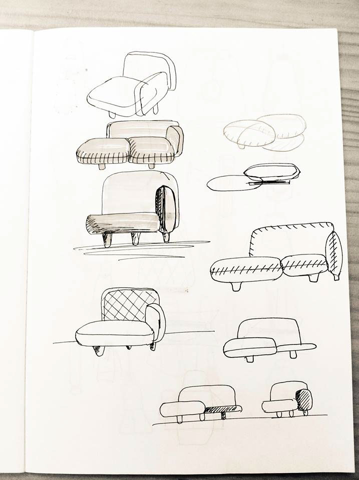 sofa seating yonoh  SpHaus italia design product Interior upholstery
